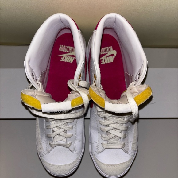 Nike Blazer Mid 77 Vintage World Tour Sneakers White Pink Magenta Women’s 8.5 - Picture 12 of 14
